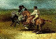 charles emile callande course de chevaux montes painting